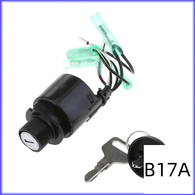 

BT-Ignition Switch Assembly With Key Replacement 35100-ZV5-013 Black Fit For Honda Outboard