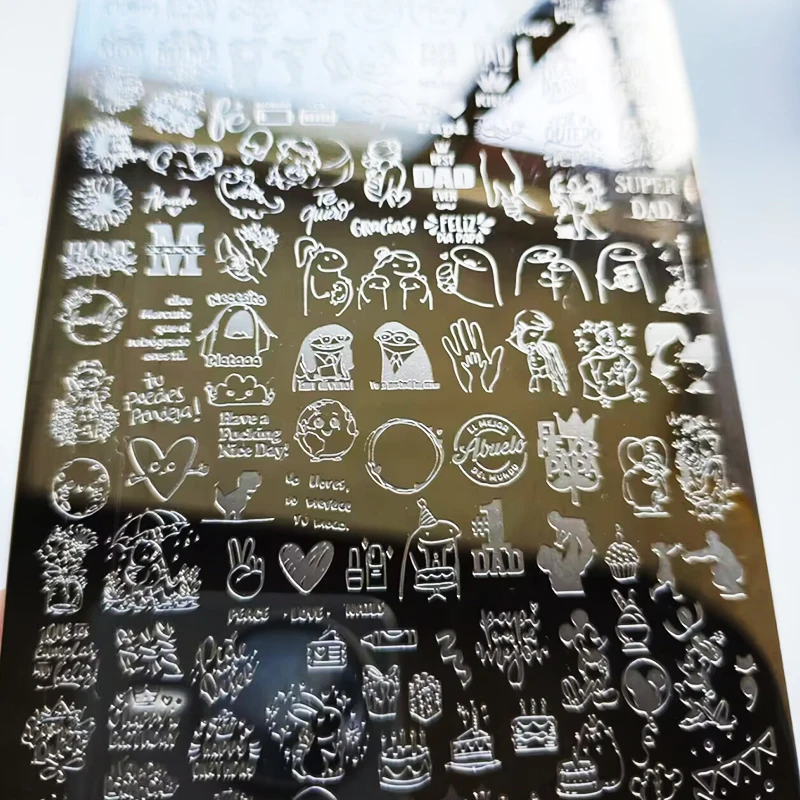 Kuchen Weihnachten Sonnenblume Nagel Stamping Platten Brief Spitze Geometrische Nagel Stempel Vorlagen Polnischen Druck Schablonen Maniküre Werkzeug