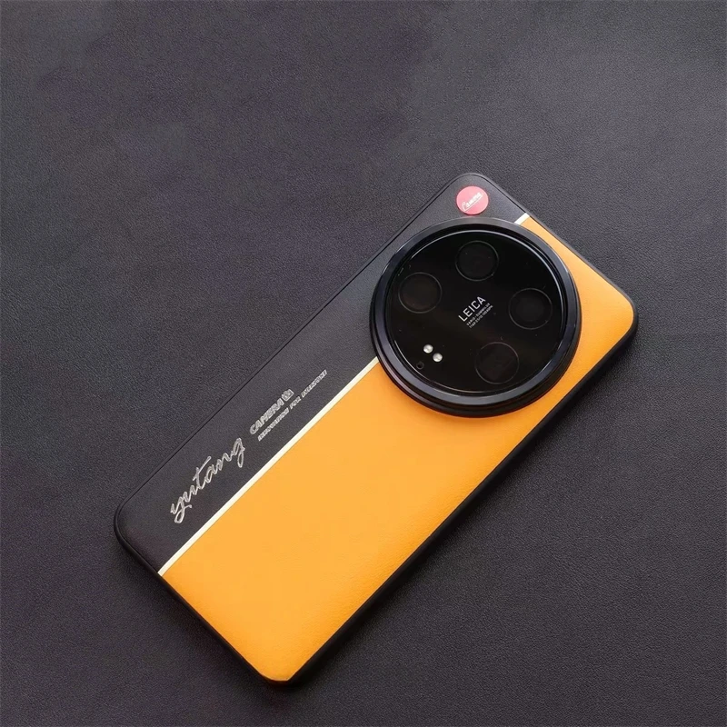 Capa para xiaomi 15 ultra 14 13 12s mi 14 textura de pele ultra fluorescente cor dupla moda capa traseira luxo à prova de choque