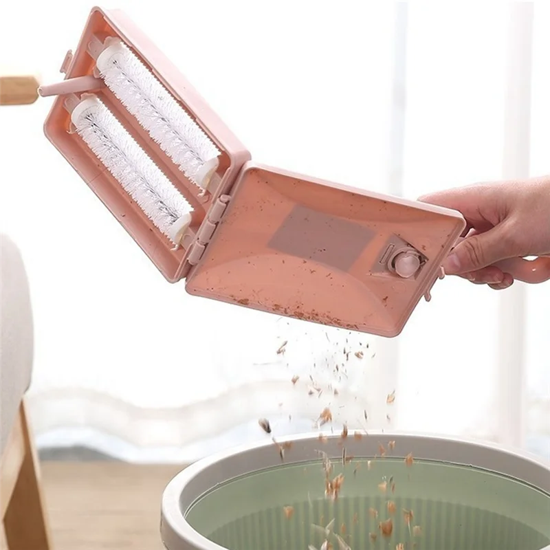 4 قطعة منظف الفتات اليدوي يده مكنسة دوارة مزدوجة للمنزل غرفة نوم مكتب السجاد Debrisa83x