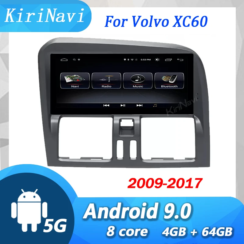 

KiriNavi Touch Screen For Volvo XC60 2009-2017 Android Auto Radio Car Dvd Multimedia Player Auto GPS Navigation 4G Stereo Video