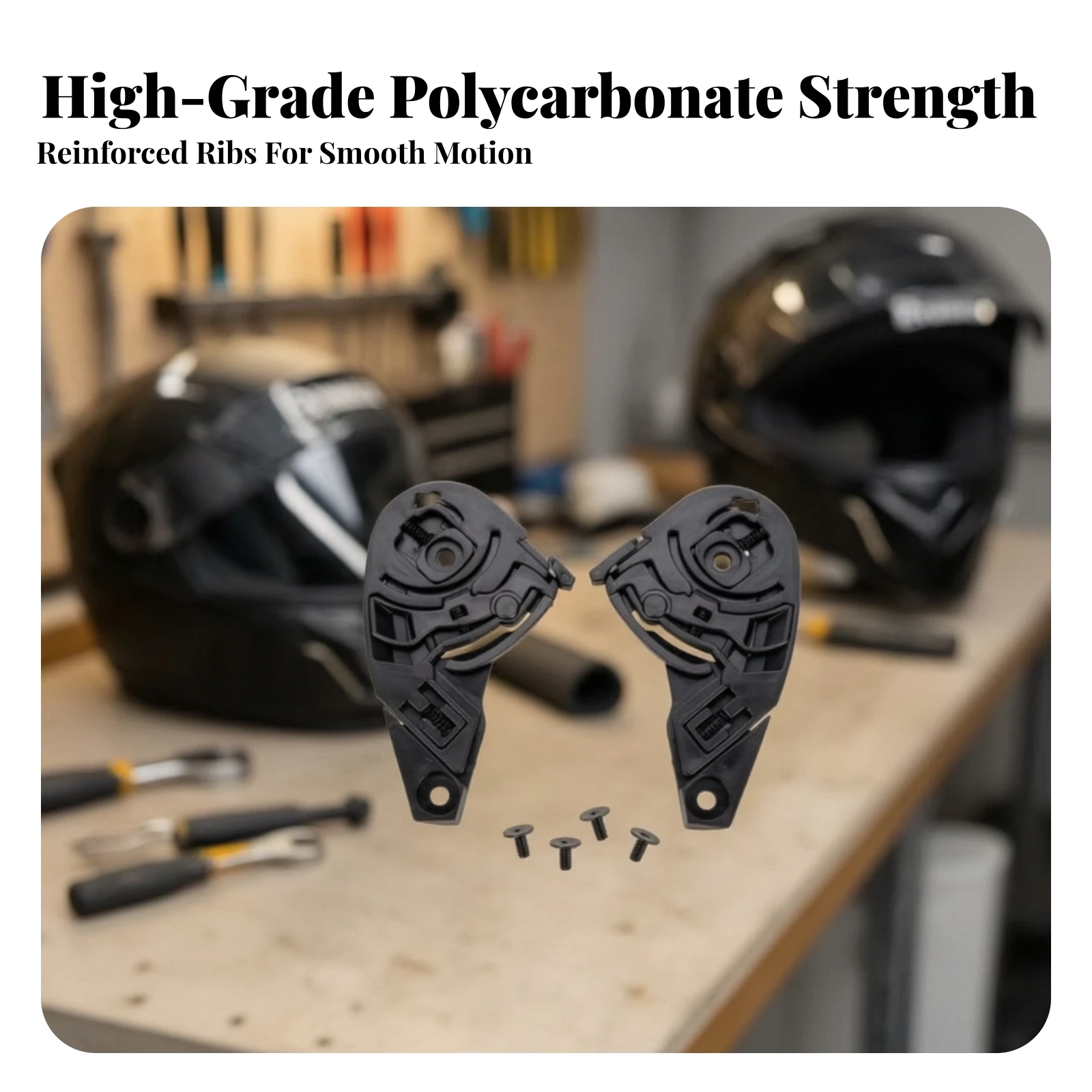 Helmet Base Mechanism with Screws Precision Fit Visor Mounting Plates with Hardware Replacement Part Slim