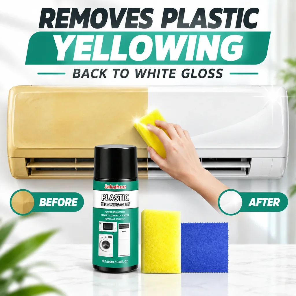 Plastic Yellowing Remover Scratch Repair Agent Removes Oxidation Restore White Gloss for AC Unit Fridge Car Headlight ToiletCare