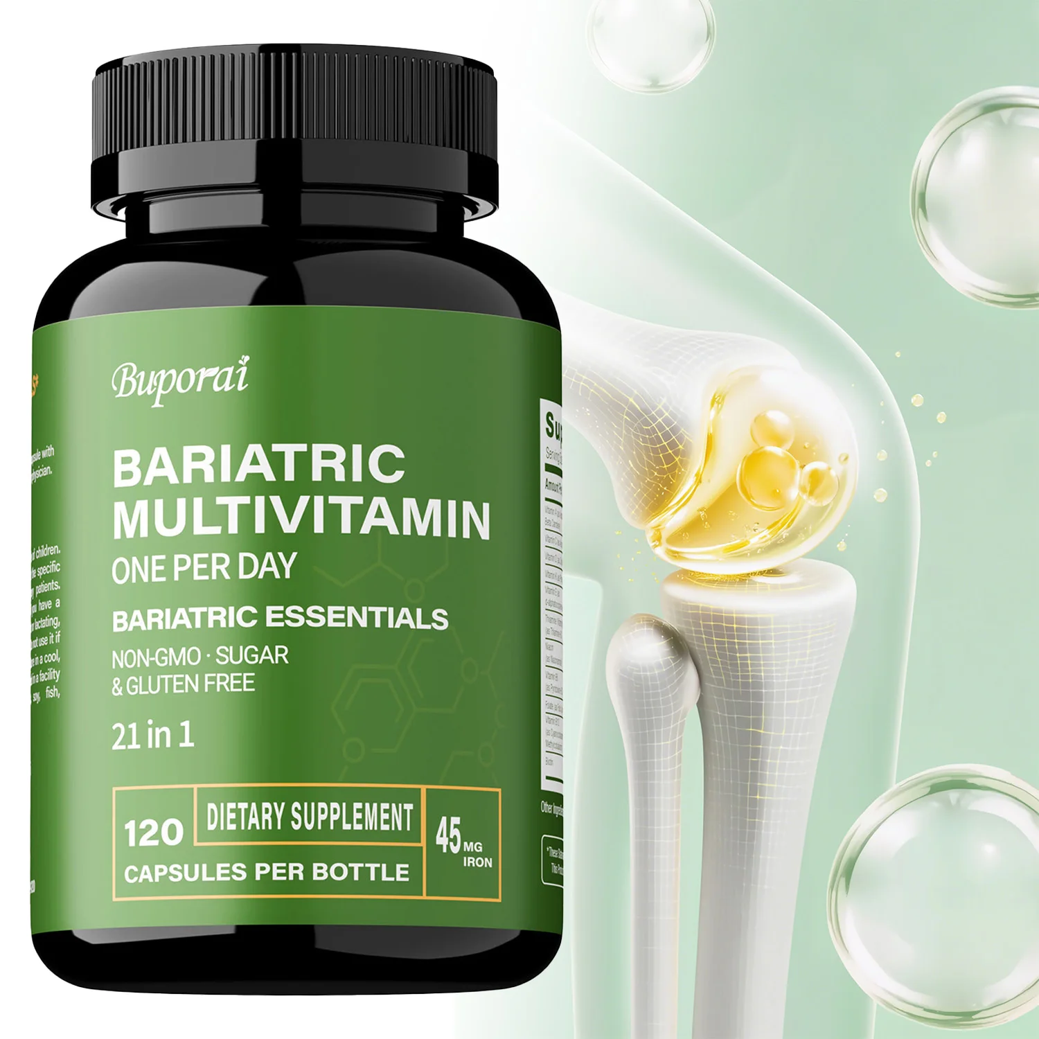 

Bariatric Multivitamin Supplement - Maintaining Energy Levels, Promote Overall Health - Contains 21 Vitamins & Minerals