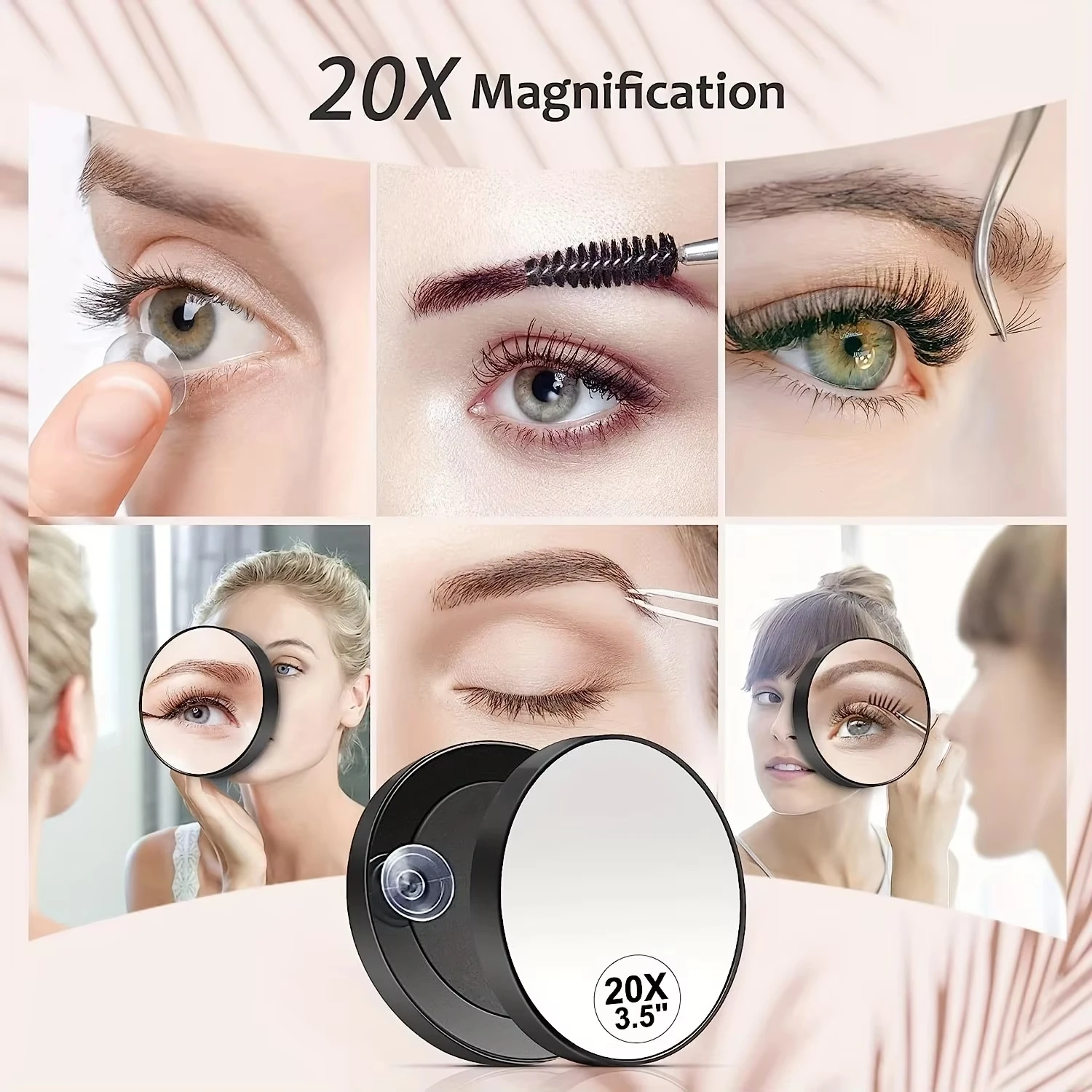 10x/20x/30x Magnification Mirror With Suction Cup Blackhead Magnifying Compact Remove Acne Pores Tool Bathroom Makeup Mirror