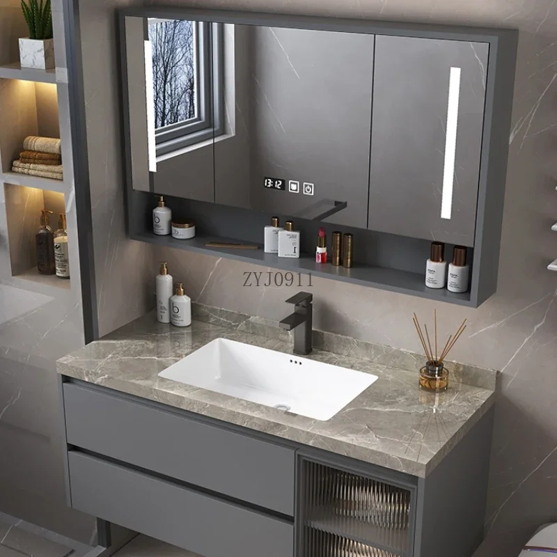 Badezimmer Lagerung Küche Schrank Waschbecken Spind Eitelkeit Waschbecken Spiegel Multifunktions Home Möbel Schublade Handtuch Basis Gabinete