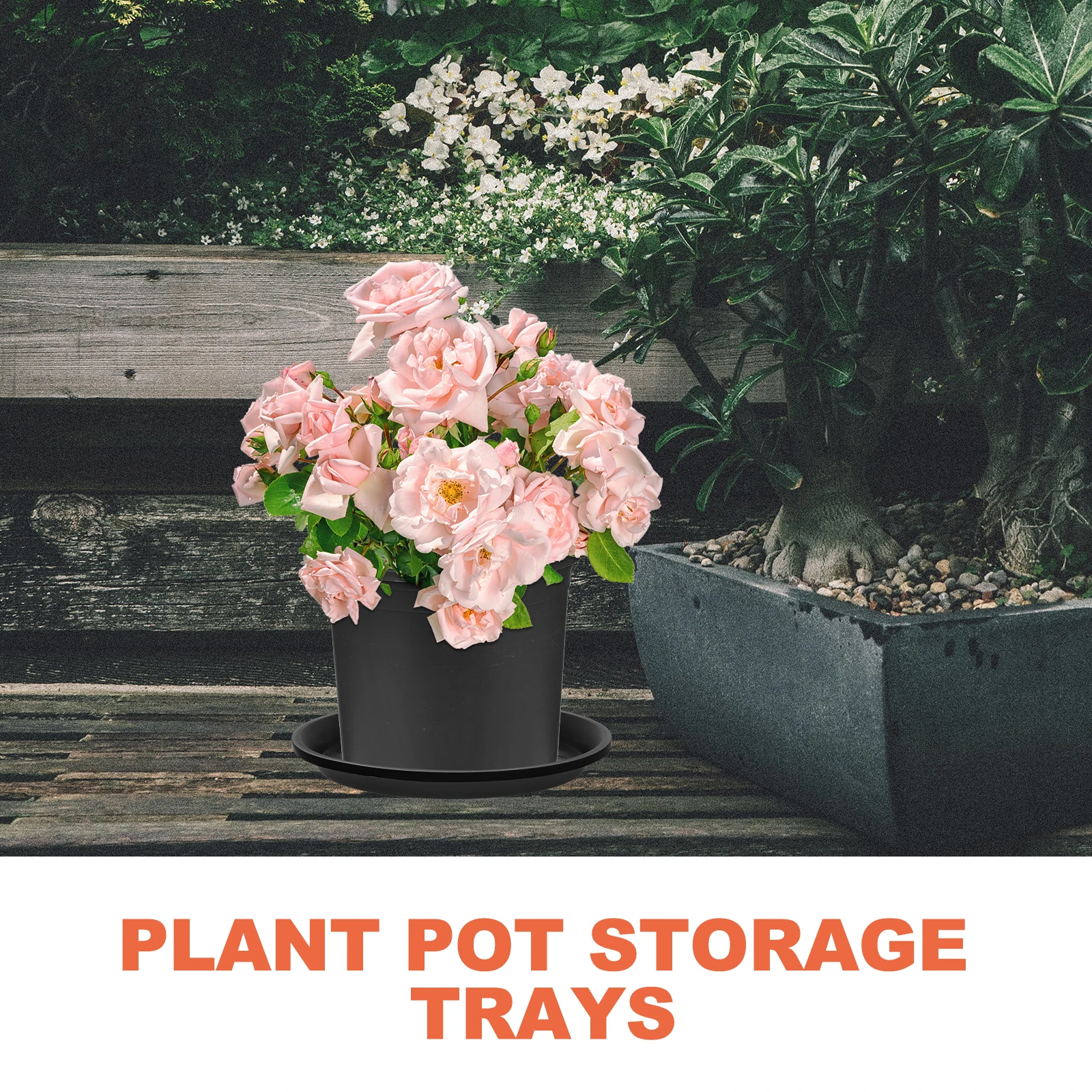 

10Pcs Plant Pot Saucers PP Material Anti-Slip Waterproof for Indoor Outdoor Gardening Flowerpot Trays Plant Pot Saucer