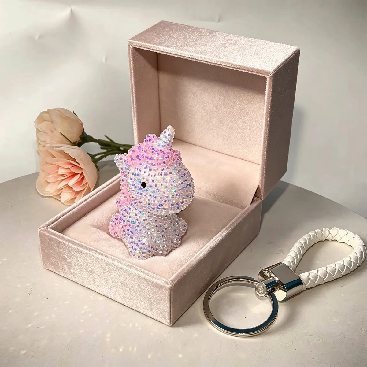 

Cartoon Rainbow Unicorn Rhinestone Studded Keychain DIY 5D Hot Selling Kids Gift Bag Pendant Pendant Ornaments Bag Pendant