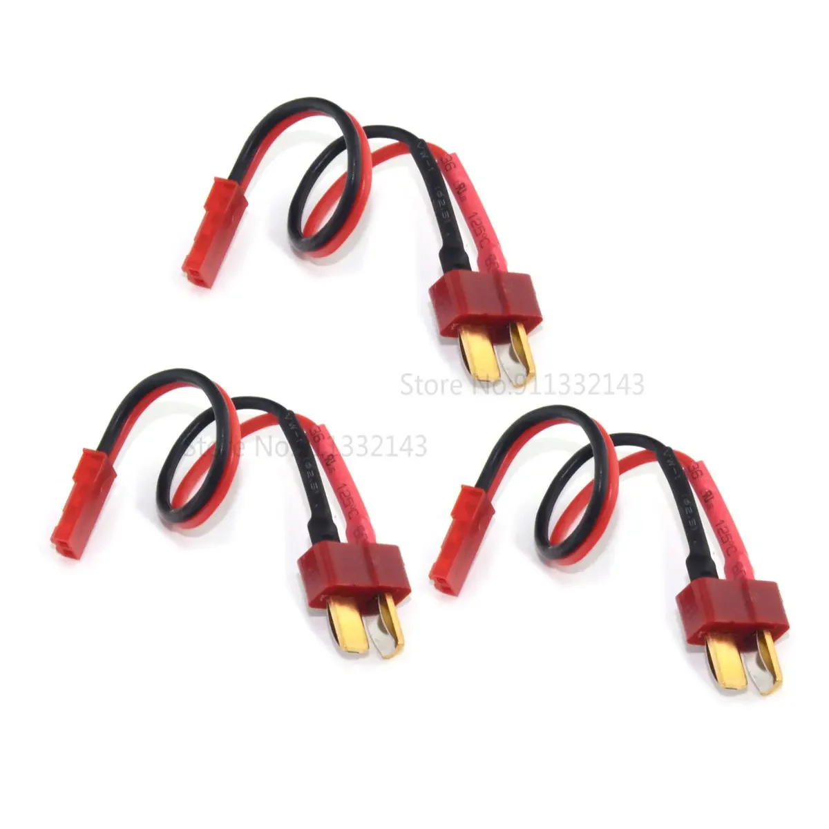 3 pz nuovo JST Maschio Spina a maschio T-Plug Connettore Cavo di Conversione Della Batteria 20AWG RC Auto Quadcopter Elicottero