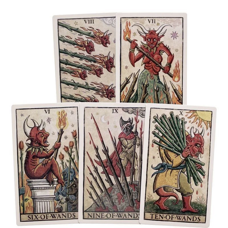 Trionfi della Luna Tarot 78 Card Deck z przewodnikiem PDF Wróżenie Gra karciana Podróż Cersion Odwrócona czakra Planeta Zodiak