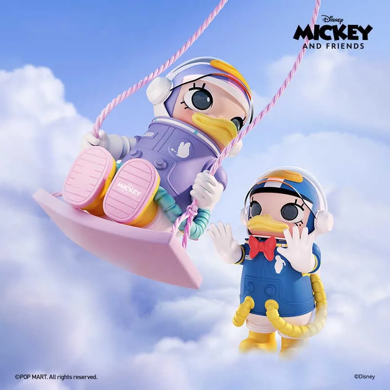 Origina Space Molly Donald Duck Daisy 1000% Fashion Play Big Baby Action Anime Figure Cartoon Decoration Model Christmas Gift