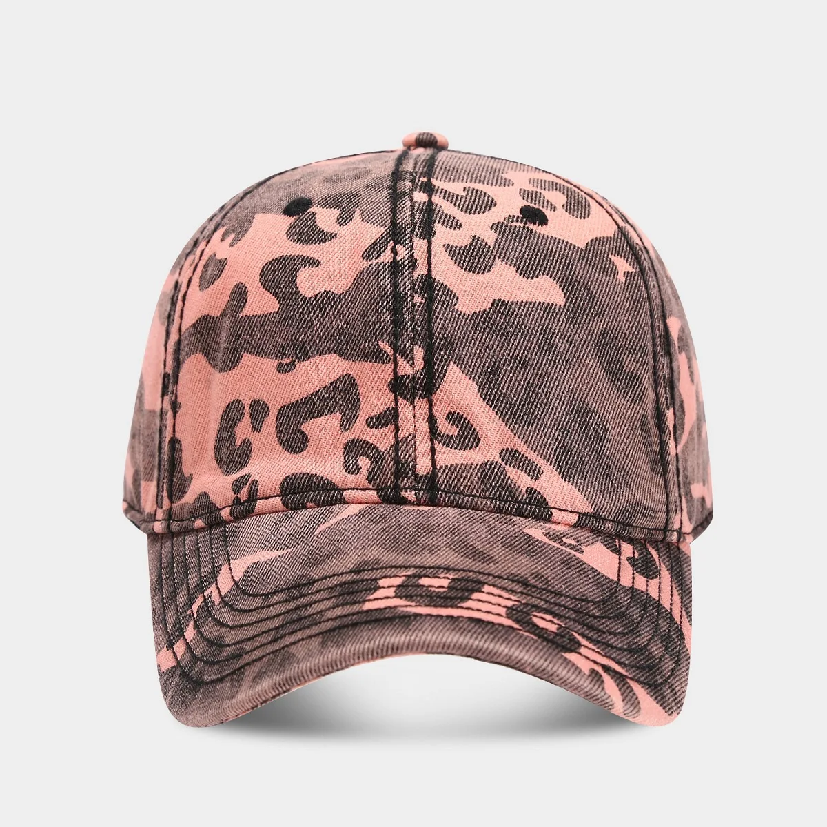 Customized Printed Logo Camouflage Soft Top Baseball Caps Men's And Women's Fashionable Tidal Current Versatile Duck Tongue Hats view 5