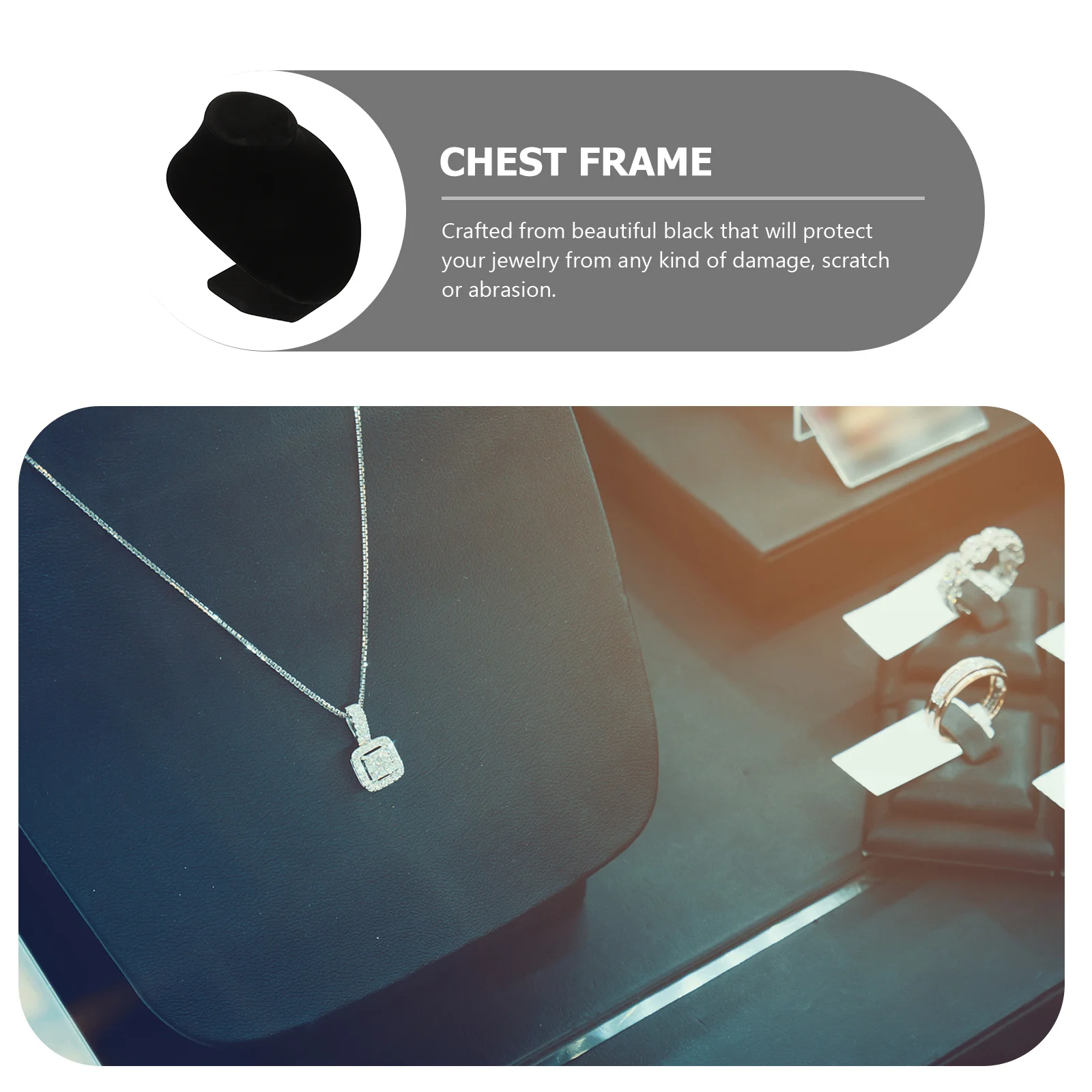 Necklace Stand Black Jewelry Bust Display Organizer For Necklaces Earrings Rings Storage Display Rack Organizers