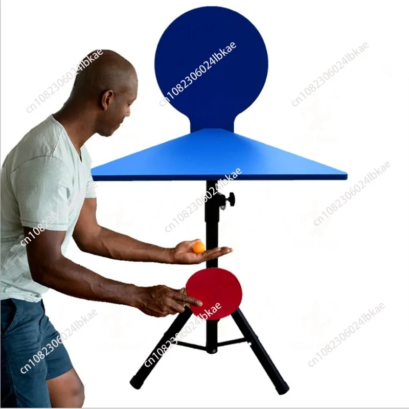 

Ping pong self-practice trainer - single player table tennis training device for indoor use - desk-mounted rebound board