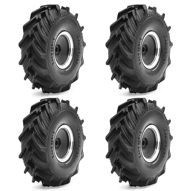 

4pcs OD 52mm 1.0" Metal Beadlock Wheel Tire Set For 1/18 RC Crawler Car TRX4M SCX24 Upgrade Parts Accessories