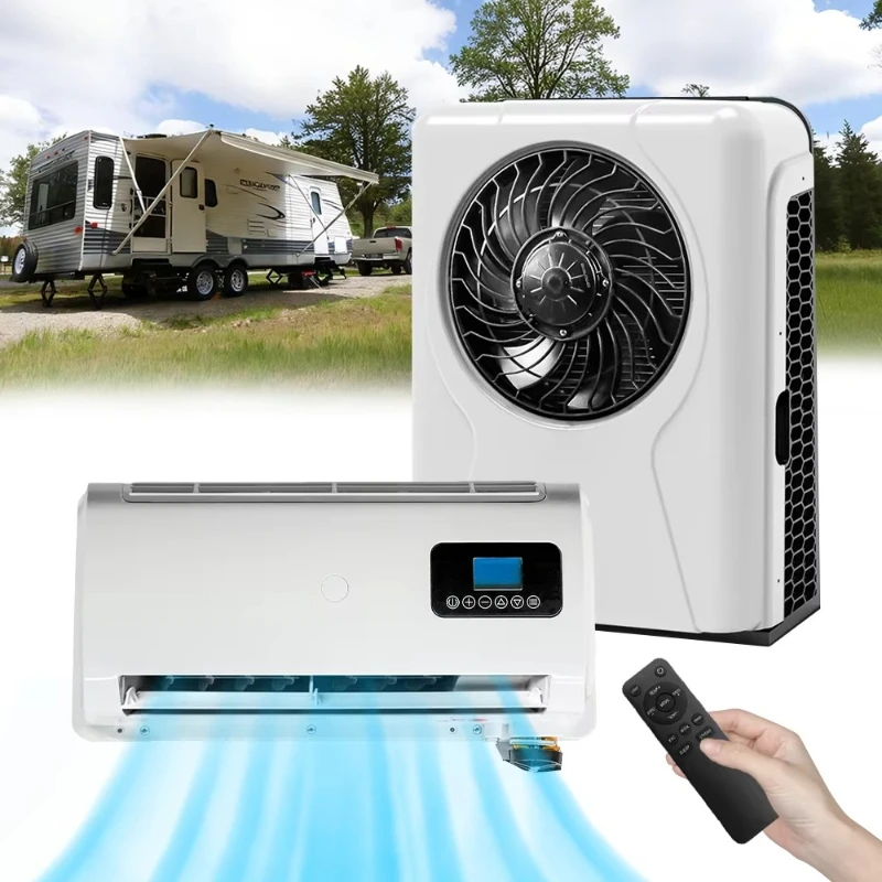 Split Parking Air Conditioner for Light & Heavy Trucks Truck Cab Air Cooling Unit Caravan Air Conditioner