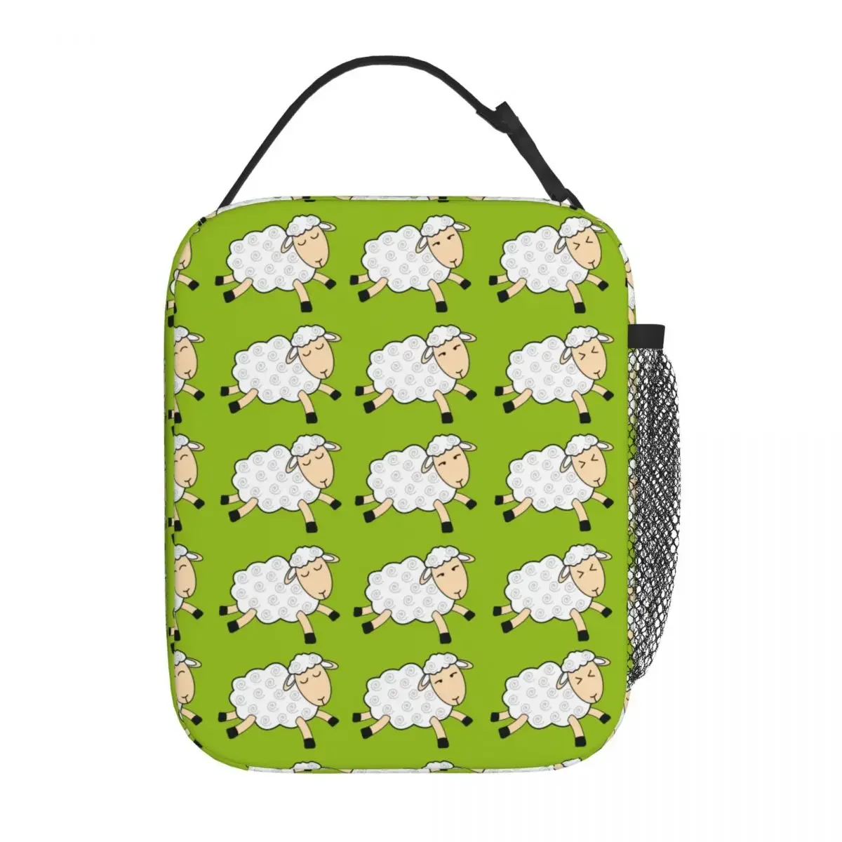 Happy Dancing Sheep Thermal Insulated Lunch Bags School Portable Lunch Container Cooler Thermal Lunch Box