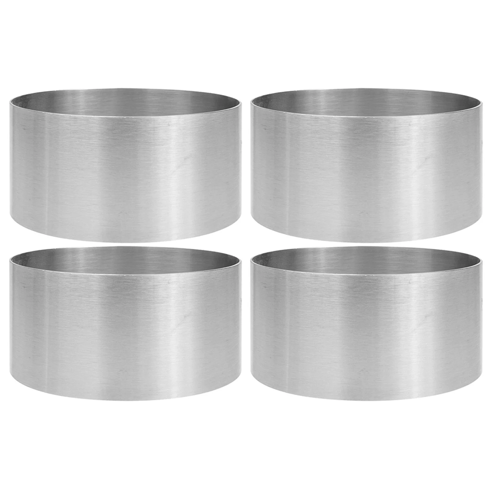 

4Pcs Cake Ring Baking Mold Stainless Steel Frost Form for Cake Decoration Mousse Ring Tool Frost Form for Cakes