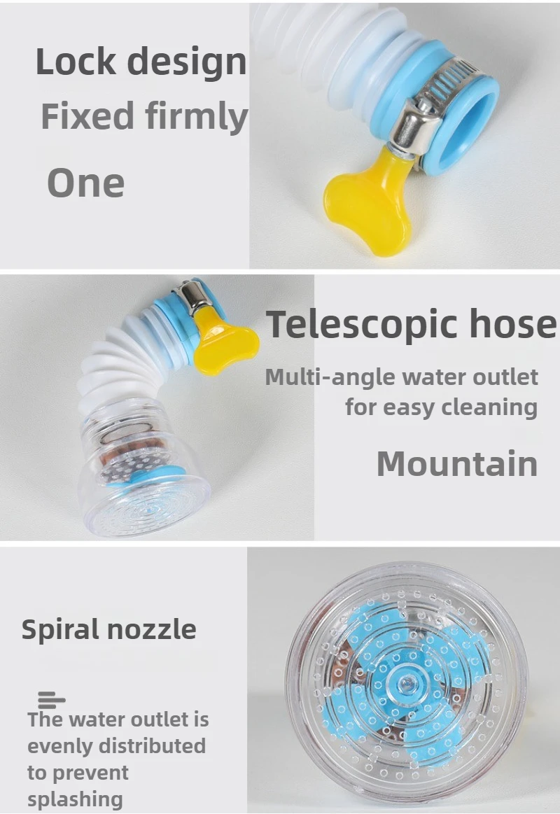 Filtri per l'acqua Rubinetto Testa antispruzzo Filtro per la purificazione dell'acqua da cucina Rotante retrattile con risparmio idrico Maifanshi