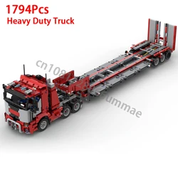 MOC Heavy Duty Truck Trailer 42078 C-Model L350F Wheel Loader Truck Building Blocks Technology DIY Bricks Children Toys Gifts