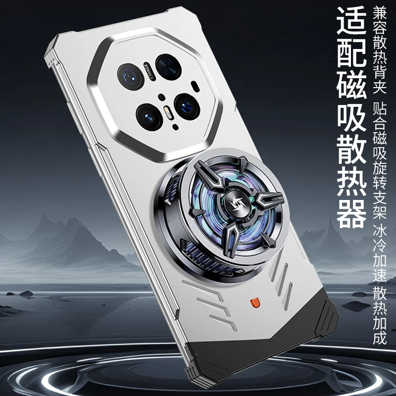 Sports car design 360° Rotating Ring Holder Frameless Cover For Huawei Mate 70 ProPlus Mate X3 X5 X6 Case Heat Dissipation shell