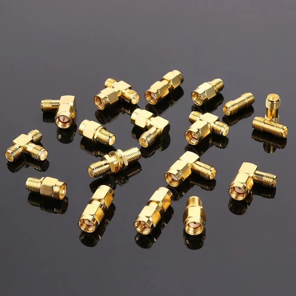 

18pcs Male Plug RF Coaxial Connector Crimp Female Antenna Converter Adapter Set