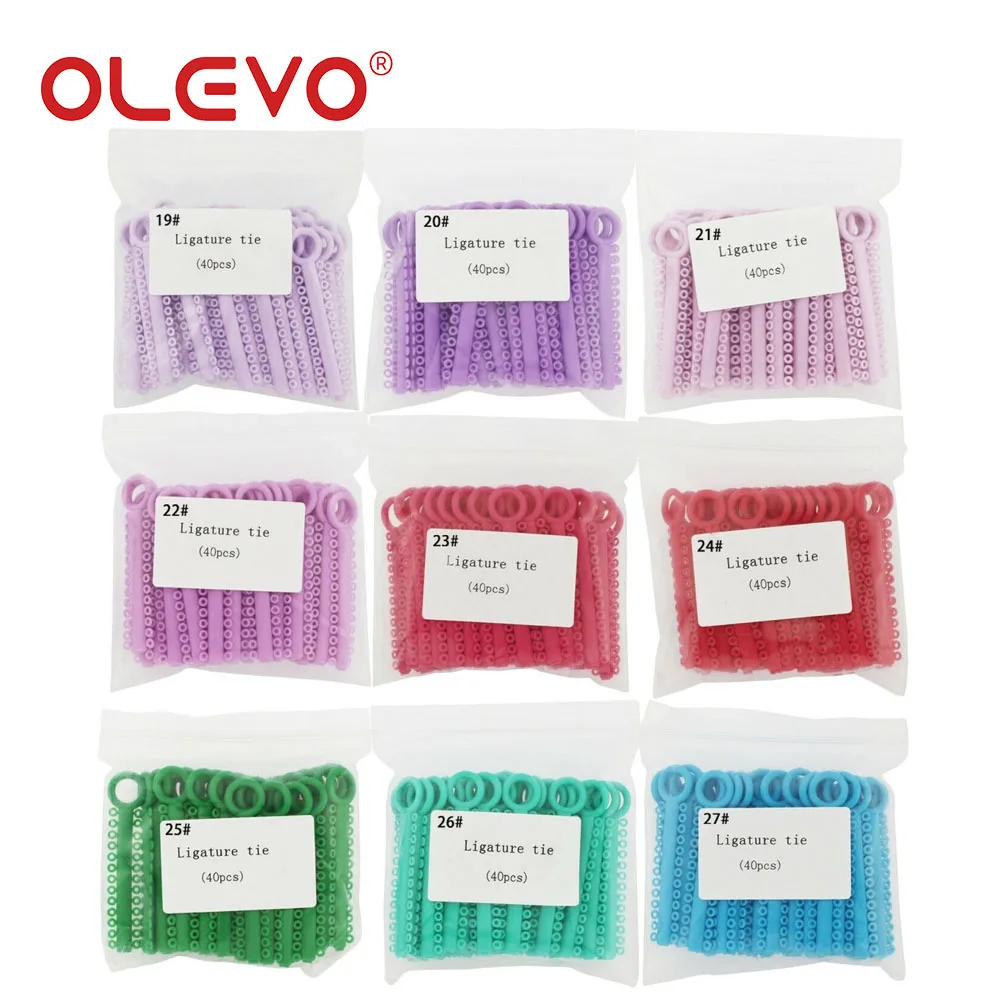 OLEVO 1040 Teile/beutel Dental Ligatur Krawatten Kieferorthopädische Hosenträger Ligaturen Elastische Gummibänder Zahnmedizin Ringe Hosenträger Für Zähne – Detail 7