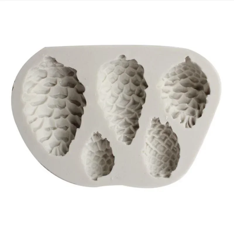 3D Christmas Pine Cones Silicone Mold Kitchen Resin Baking Tool Dessert Chocolate Lace Decoration DIY Cake Pastry Candy Mould