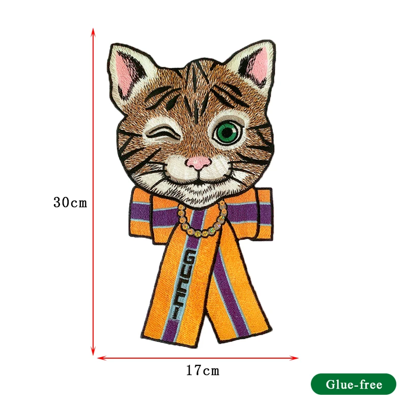 Cartoon Animal Embroidery Patch with Back Badge, Embroidery Patches, Clothing Accessories, Wholesale