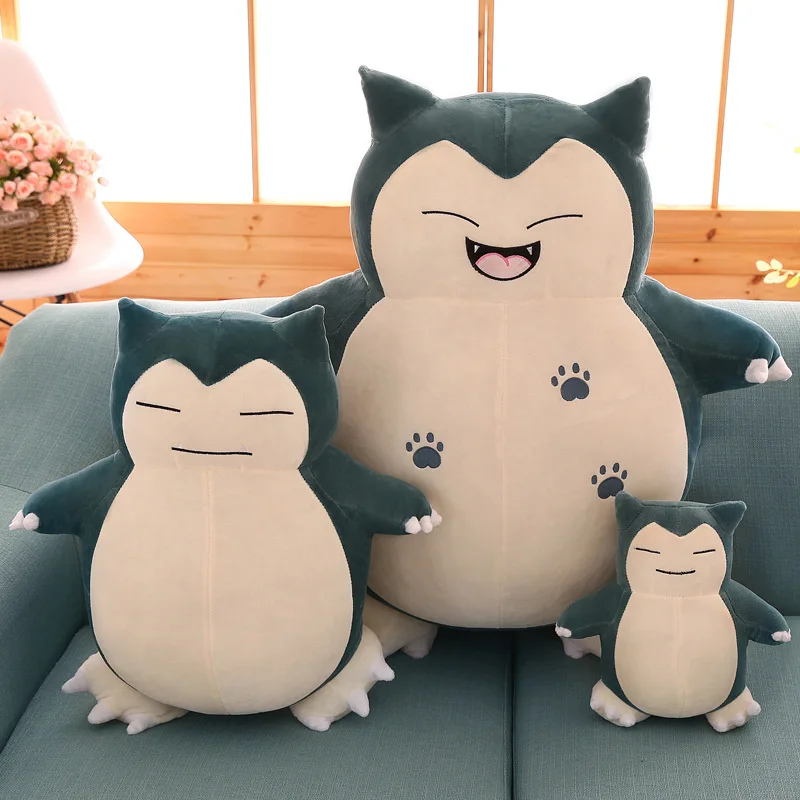 30/50cm Cute Snorlax Plush Pokemon Plush Toys Big Size Kawaii Anime Soft Pillow Snorlax Plushie Doll Birthday Gifts for Children