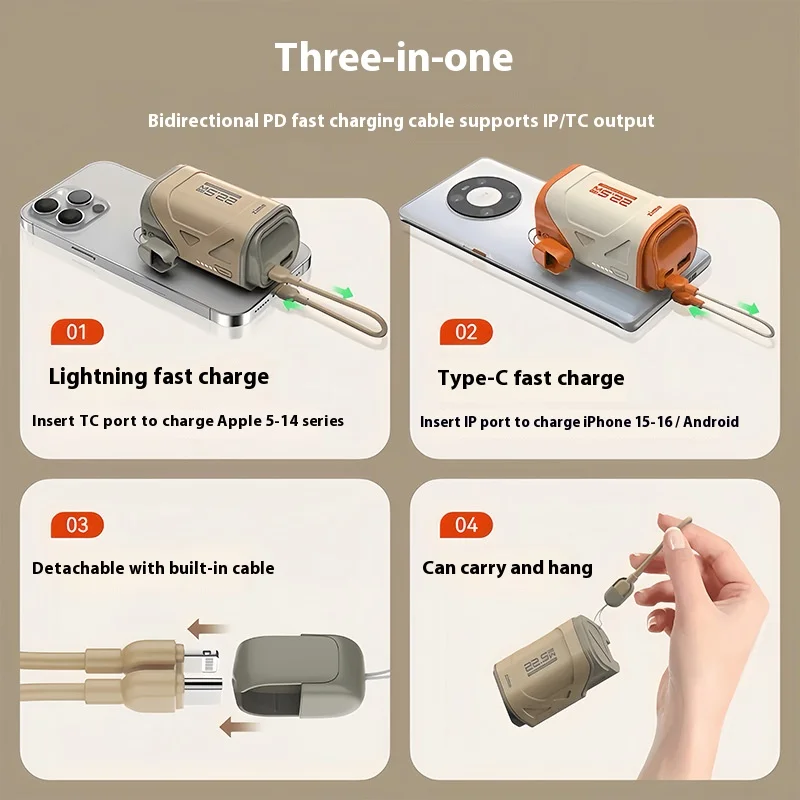 

Портативное зарядное устройство 10000 мАч PD22.5W с вилкой переменного тока, аккумулятор для быстрой зарядки для IPhone, Samsung, Xiaomi, аккумулятор для телефонов с вилкой