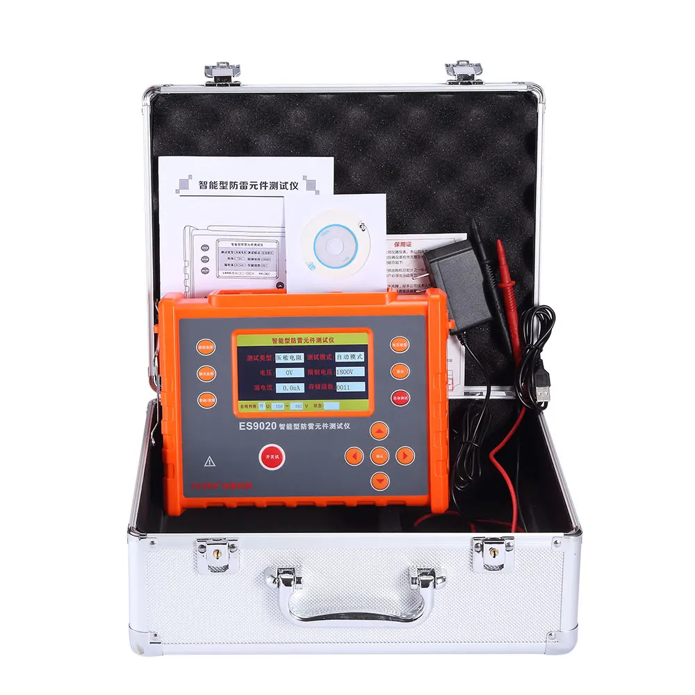 ES9020 MOV Lightning Protection Component Meter GDT SPD Varistor Arrester Initial Voltage Leakage Current Tester Insulation Resi