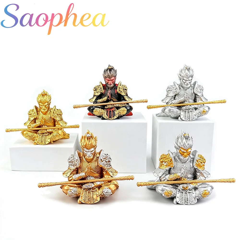 Black Myth Wukong Destiny Figure Monkey King Statue Car Dashboard Ornament Desktop Decoration Collectible Anime Figurine Gift