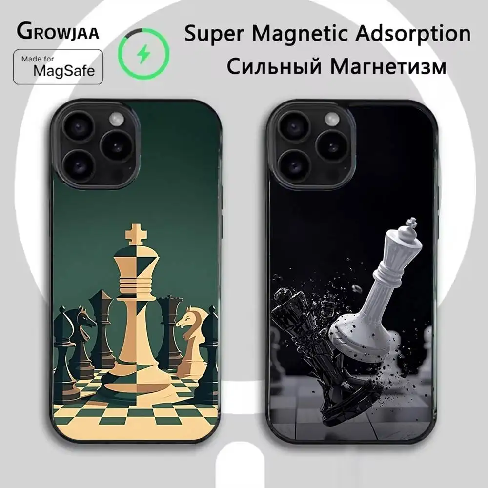 

Chess B-Board Phone Case For iPhone 16e,16,15,14,13,12,11,Plus,Pro,Max,Mini Magsafe Magnetic Wireless Charging