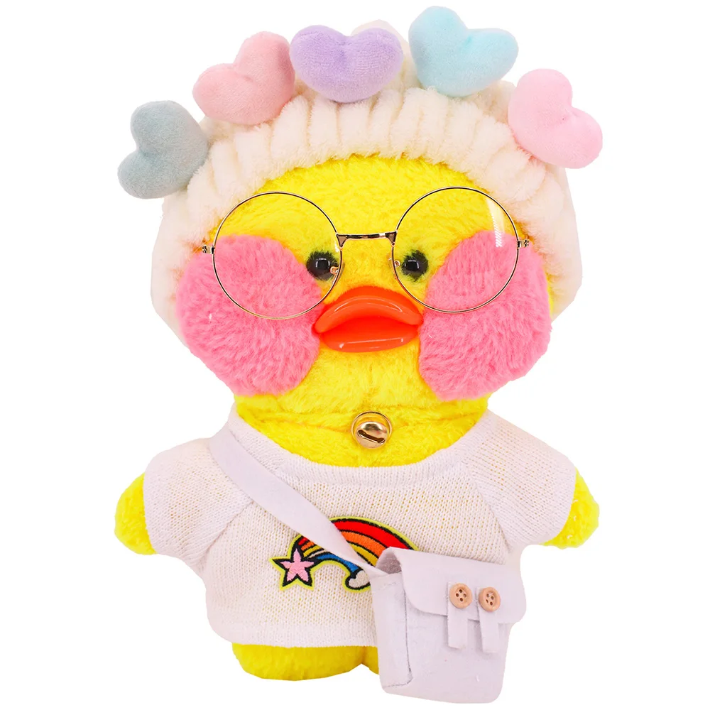 Free Shipping 3 PCS/Set Hair Band + Clothes + Bag Duck Clothes Accessories 30 Cm Lalafanfan Soft Animal Plush Toy Dress, Gifts