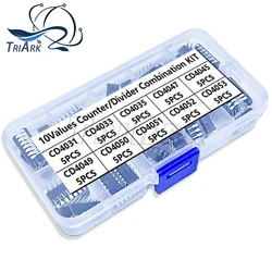 50PCS Integrated Circuit Counter/Divider Combination KIT CD4031 CD4033 CD4035 CD4047 CD4045 CD4049 CD4050 CD4051 CD4052 CD4053