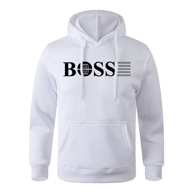

Fashionable Men's Hoodie with Street Casual Sports Style Long Sleeve and Kangaroo Pocket Fleece Sweatshirt for Autumn and Winter