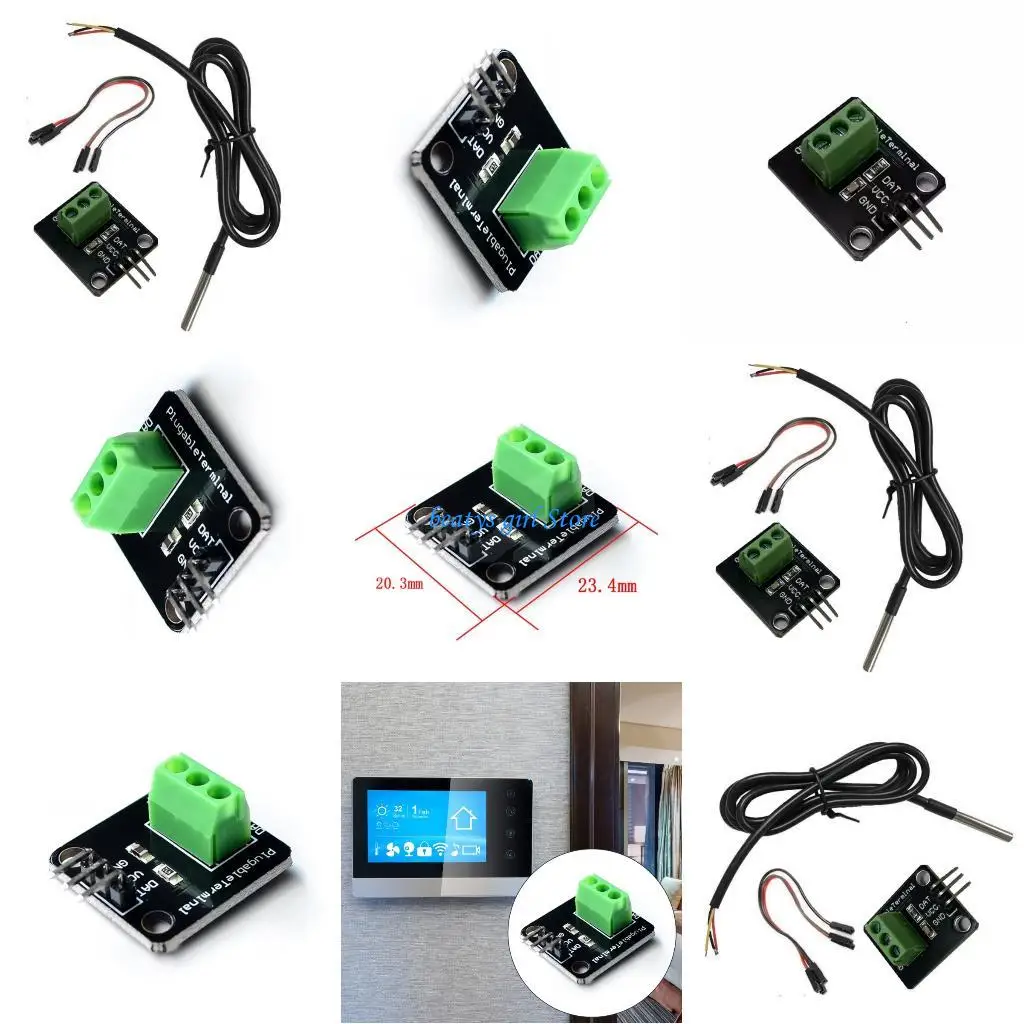 

C7AB DS18B20 Temperature Sensorings Module Development Boards 1 Wire Communication Support