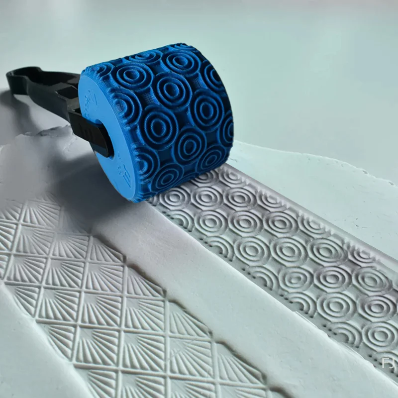 

[YU] Ролик для штампов, геометрические цветочные узоры, рельефный вращающийся инструмент, керамическая глина, текстурное колесо, глиняные формы, сделай сам, глиняные инструменты, художественный декор