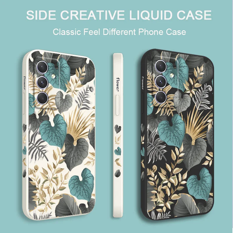 Leafy Jungle Case For Samsung A54 A34 A24 A14 A15 A25 A35 A55 A04 A04S A04E A73 A53 A33 A23 A13 A03 A72 A52 A52S A32 A22 4G 5G