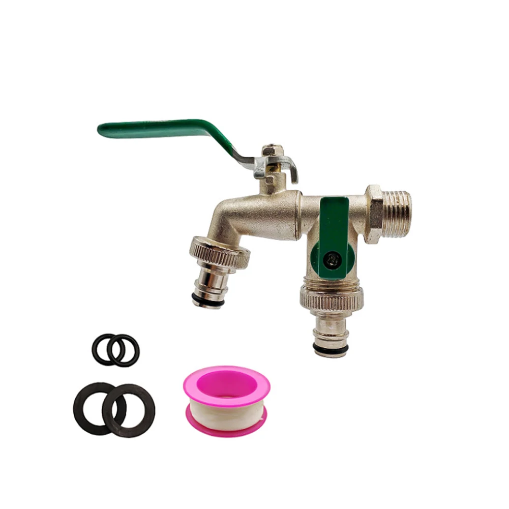 

Garden Irrigation Double Spout Faucet Double Spout Faucet Garden Water Tap 1/2 Inch Inlet European Quality Standard