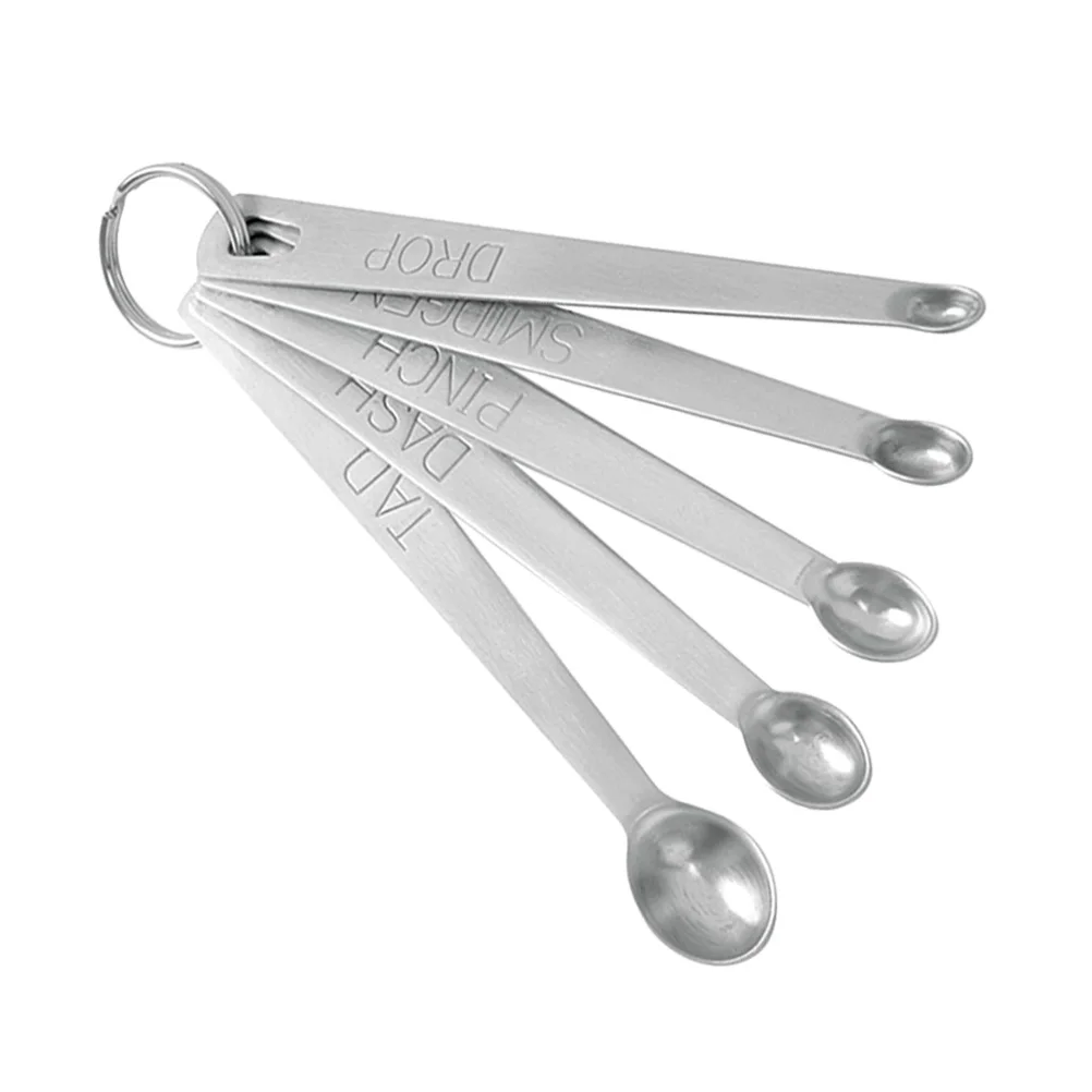 

5PCS/Set Stainless Steel Spice Spoons Kitchen Baking Measuring Spoons for Dry and Liquid Ingredients