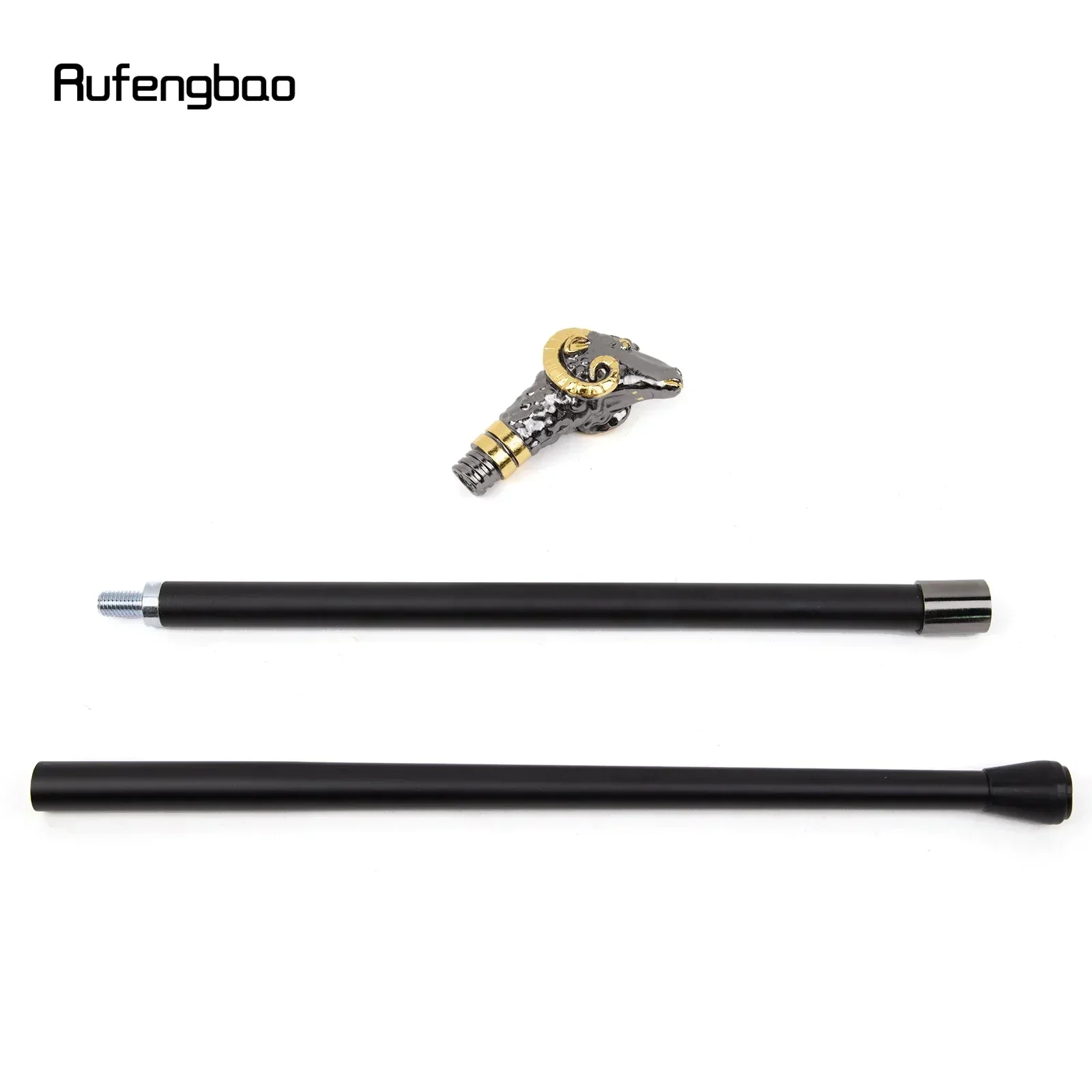 الذهبي الأسود الماعز الأغنام الفاخرة عصا للمشي حفلة موضة أنيقة عصا للمشي الزخرفية Cospaly Steampunk والاستخدام اليومي 90cm