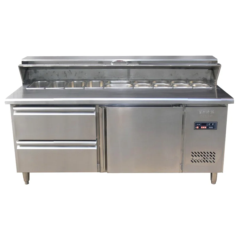 

Stainless steel refrigerated countertop commercial salad bar refrigerator