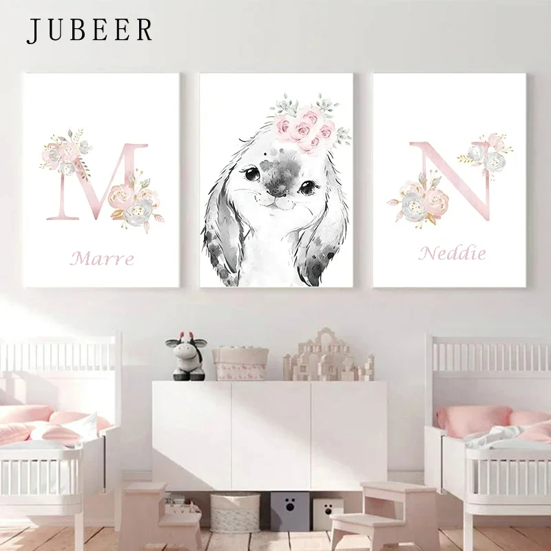 Cute Animal Poster Decoration Bedroom Girl Room Wall Canvas Painting Baby Room Personalised Gifts for Kids Picture Home Decor