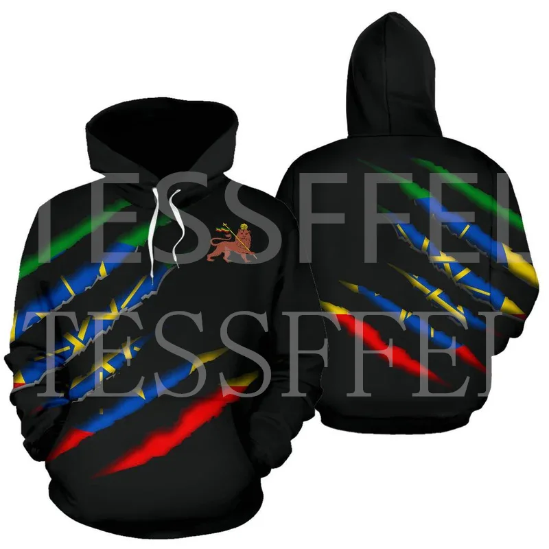 

NewFashion Custom Name Ethiopia Lion Africa Country Flag Tribe Tattoo Streetwear 3DPrint Casual Funny Pullover Jacket Hoodies 17