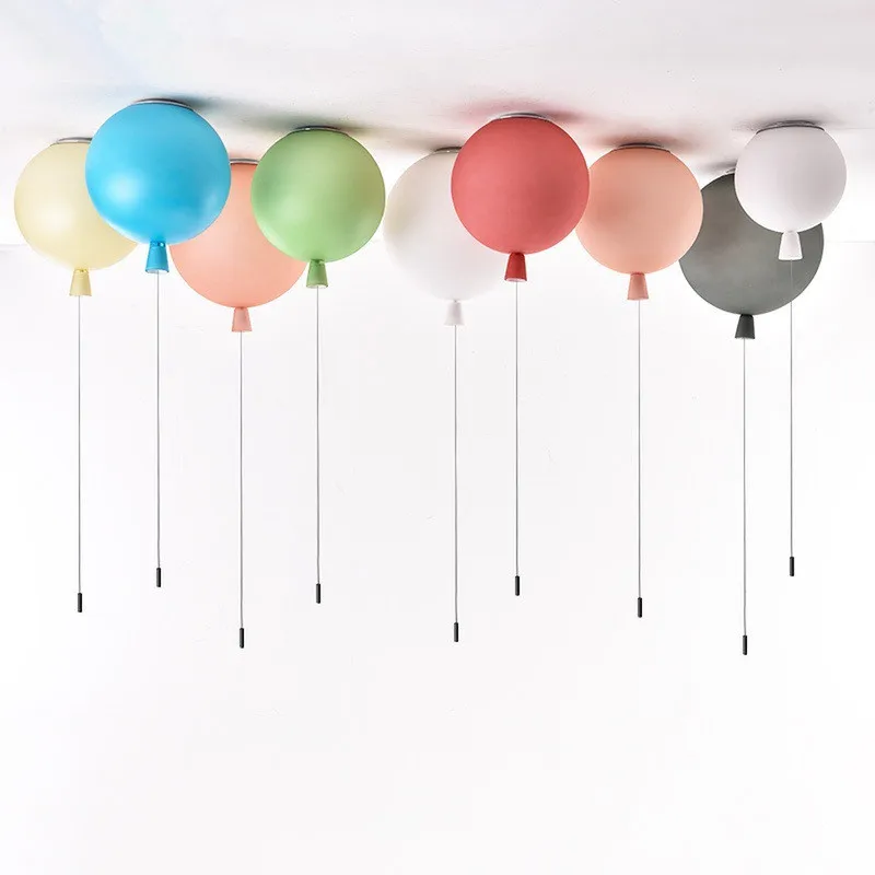 Nordic Children's Room Color Balloon Simple Modern Bedroom Kindergarten Aisle Corridor Decoration Ceiling Lamps