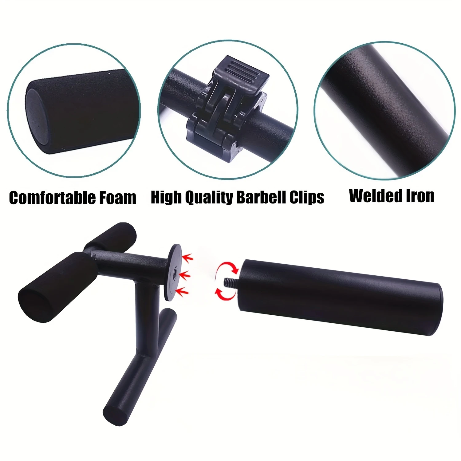 Tib Bar Calf Raise Trainer Heavy Duty Welded Steel Tibia Bar with Foam Padding Fits Standard Barbell for Calf Strength Training