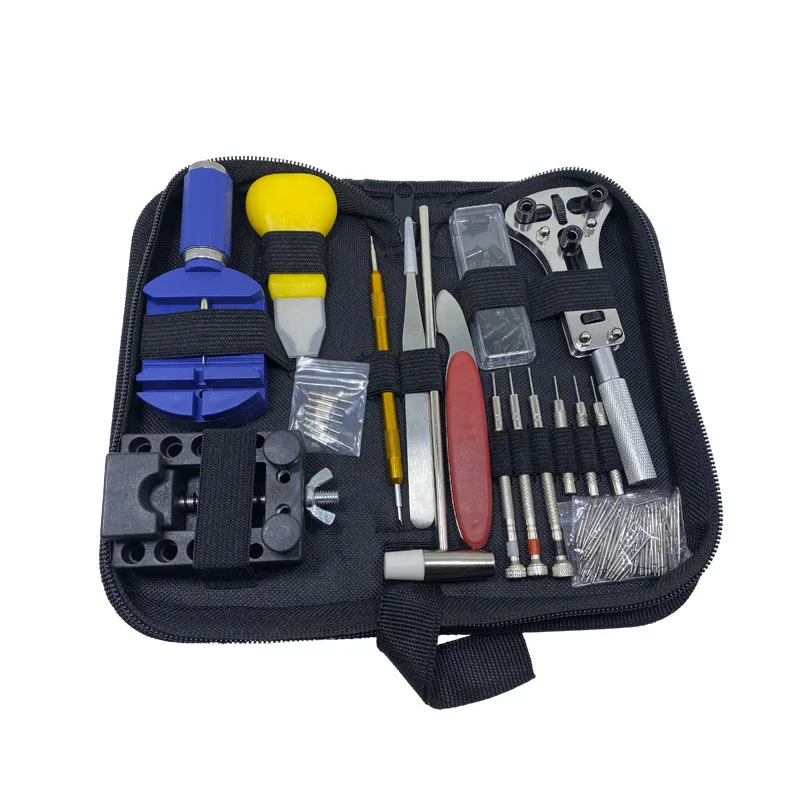 เครื่องมือซ่อมนาฬิกา ชุดซ่อมนาฬิกา ชุด 147 ชิ้น ถอดแยกชิ้นส่วนสายนาฬิกา เปิดฝาครอบด้านล่าง และเปลี่ยนแบตเตอรี่