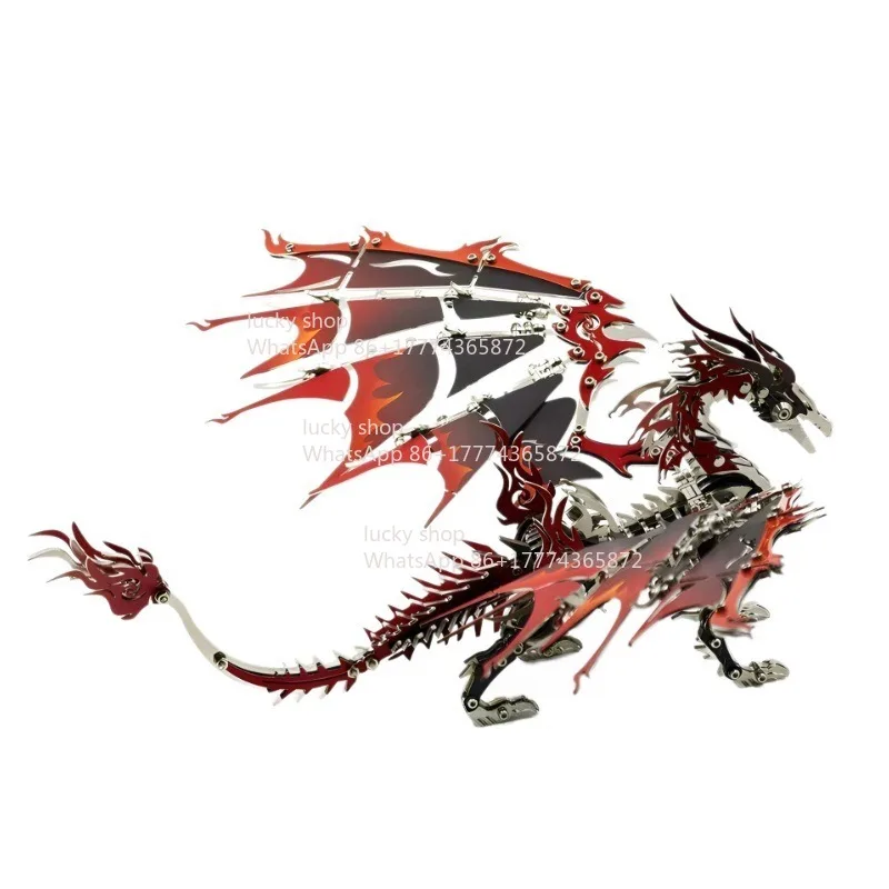 Hot-selling High-quality Large-scale Fire-breathing Dragon Mechanical Dragon Pterosaur Metal Artwork